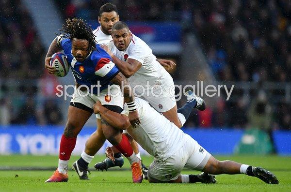 Kyle Sinckler England v Mathieu Bastareaud France Six Nations 2019