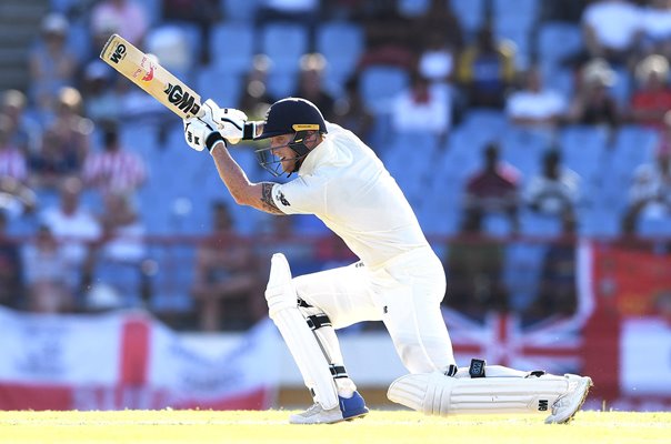 Ben Stokes England bats v West Indies Test St Lucia 2019