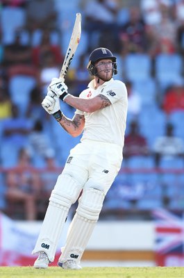 Ben Stokes England bats v West Indies 3rd Test St Lucia 2019