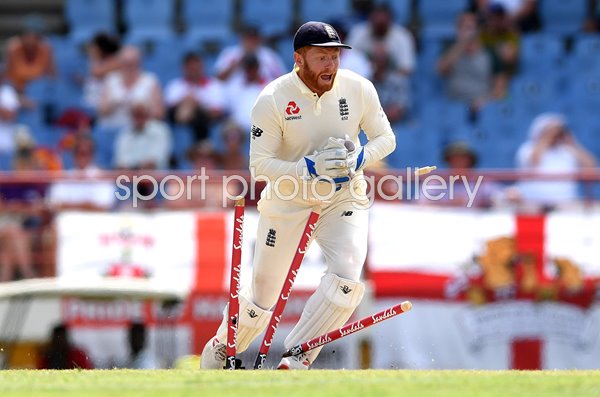 Jonathan Bairstow England run out v West Indies St Lucia 2019