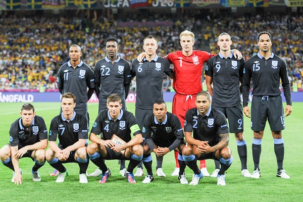 England team v Sweden EURO 2012