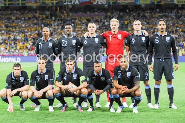 England team v Sweden EURO 2012