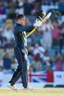 Jason Roy England Century v West Indies ODI Barbados 2019