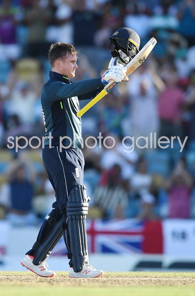 Jason Roy England Century v West Indies ODI Barbados 2019