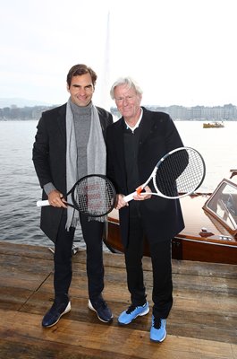Roger Federer Switzerland & Bjorn Borg Sweden Laver Cup 2019