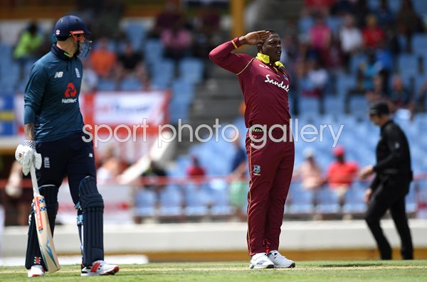 Sheldon Cottrell West Indies Trademark Wicket Celebration St Lucia 2019