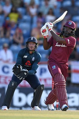 Chris Gayle West Indies v Jos Buttler England Grenada ODI 2019