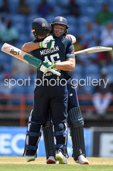Eoin Morgan & Jos Buttler England Centurions v West Indies Grenada 2019