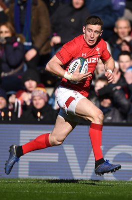 Josh Adams Wales scores v Scotland Murrayfield Six Nations 2019