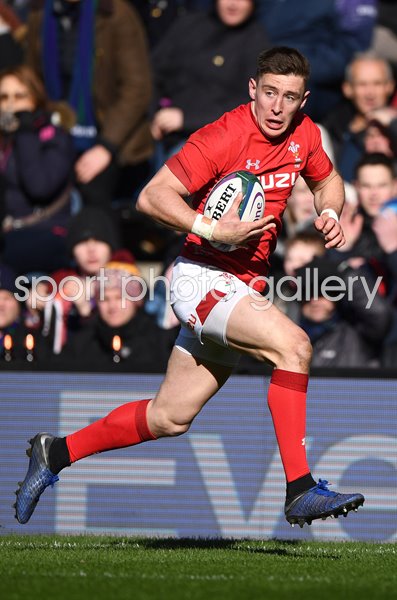 Josh Adams Wales scores v Scotland Murrayfield Six Nations 2019