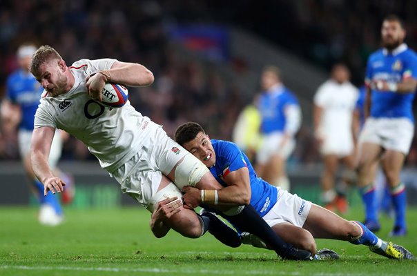 George Kruis England scores v Italy Six Nations 2019