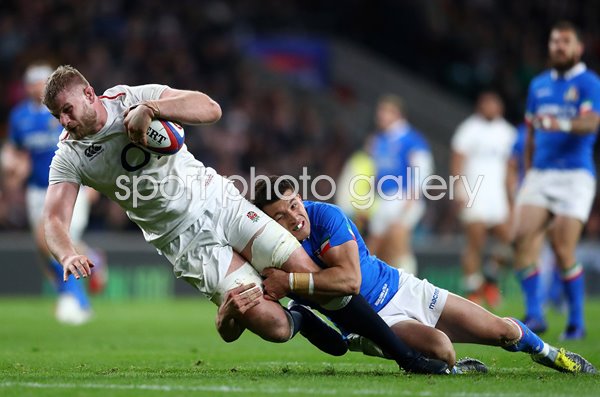 George Kruis England scores v Italy Six Nations 2019