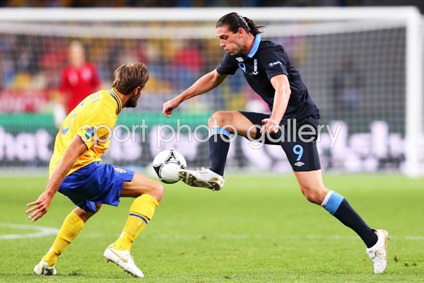Andy Carroll England v Sweden EURO 2012