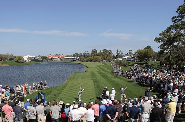 Dustin Johnson USA 18th Tee Players TPC Sawgrass Florida 2019  