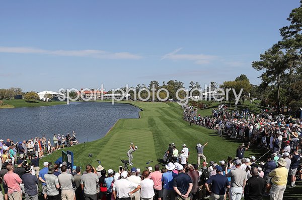 Dustin Johnson USA 18th Tee Players TPC Sawgrass Florida 2019  