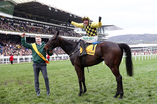 Jockey Paul Townend & Al Boum Photo win Gold Cup Cheltenham 2019