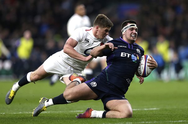 Stuart McInally Scotland captain scores v England Twickenham 2019