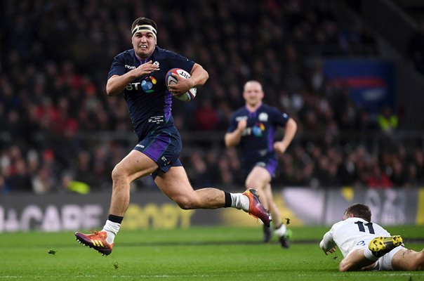 Stuart McInally Scotland scores v England Twickenham 6 Nations 2019