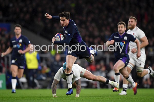 Sam Johnson Scotland try v England Twickenham Six Nations 2019