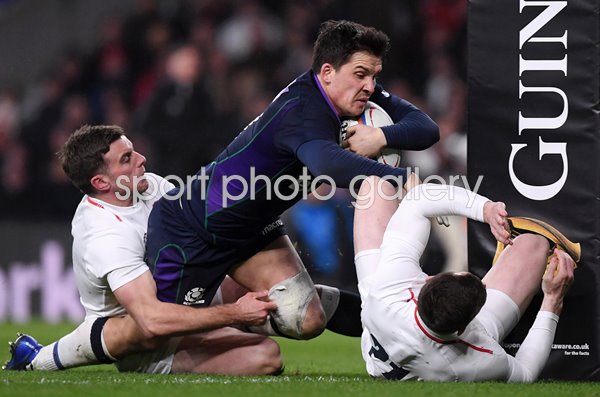 Sam Johnson Scotland try v England Twickenham 6 Nations 2019