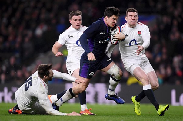 Sam Johnson Scotland scores v England Twickenham 6 Nations 2019