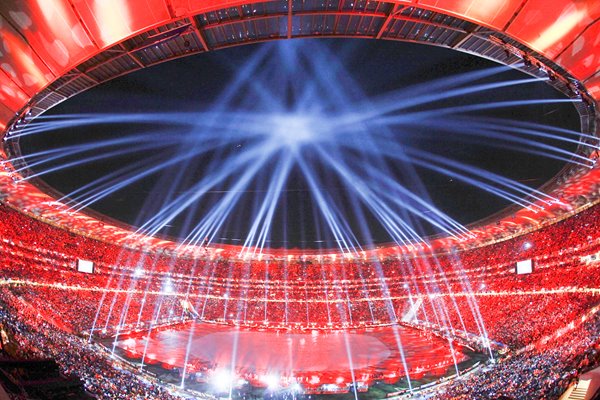 2010 World Cup Final - Soccer City Stadium in red