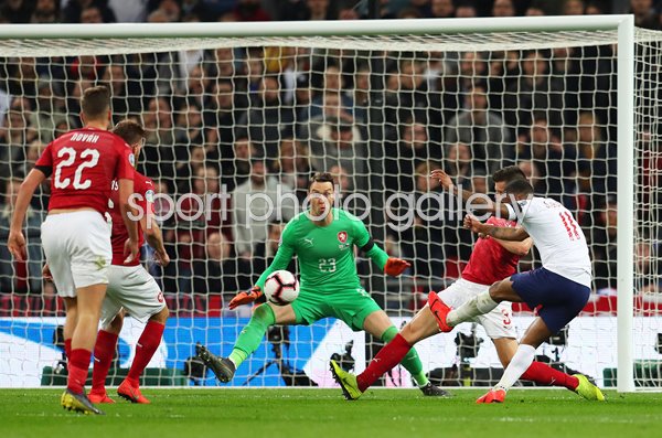 Raheem Sterling England Hat Trick v Czech Republic Wembley 2019