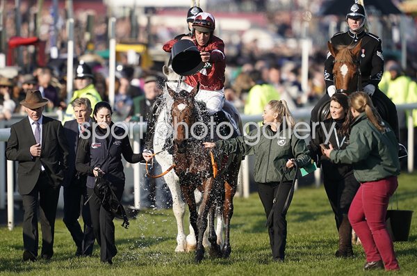 Davy Russell cools down Tiger Roll Grand National Aintree 2019