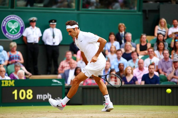 Roger Federer Switzerland Through Legs Trick Shot Wimbledon 2017