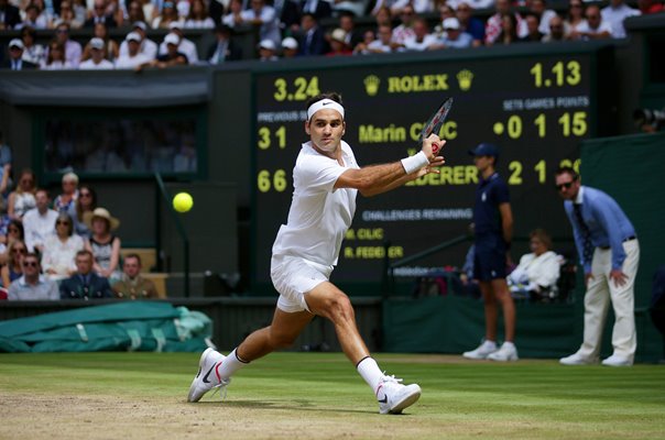 Roger Federer Switzerland v Marin Cilic Wimbledon Final 2017