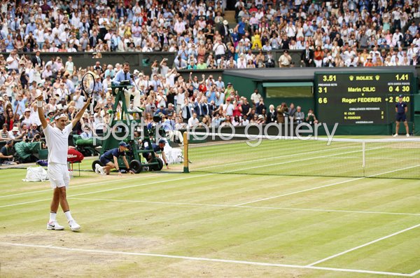 Roger Federer Switzerland Winning Moment Wimbledon 2017