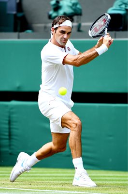 Roger Federer Switzerland Backhand Wimbledon 2018