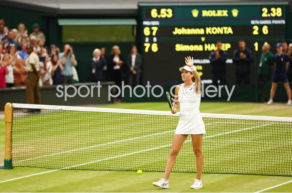 Johanna Konta Great Britain beats Simona Halep Wimbledon 2017