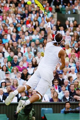 Rafael Nadal Spain Overhead Wimbledon Singles Final 2008 