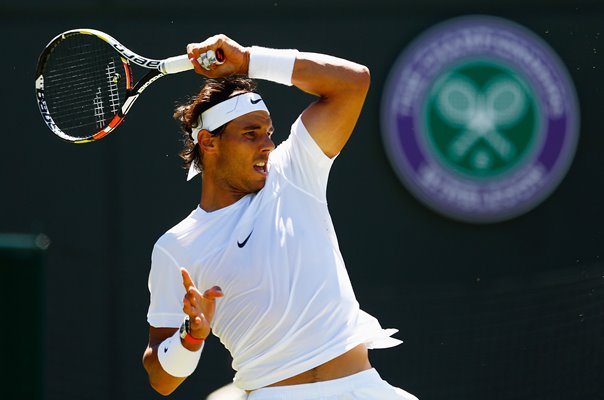 Rafael Nadal Spain Forehand Wimbledon Tennis 2015