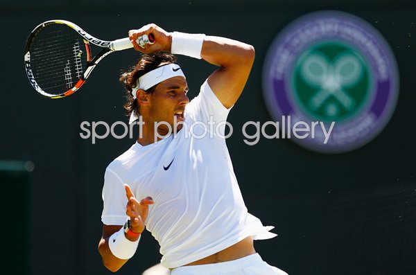 Rafael Nadal Spain Forehand Wimbledon Tennis 2015