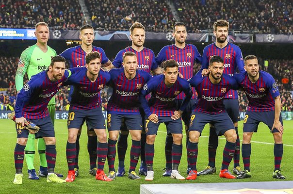 FC Barcelona team Champions League Last 16 Nou Camp 2019