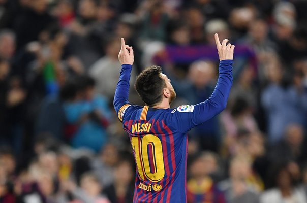 Lionel Messi Barcelona Goal Celebration v Levante La Liga 2019