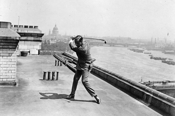 Walter Hagen USA Golfer Savoy Hotel Roof London 1922