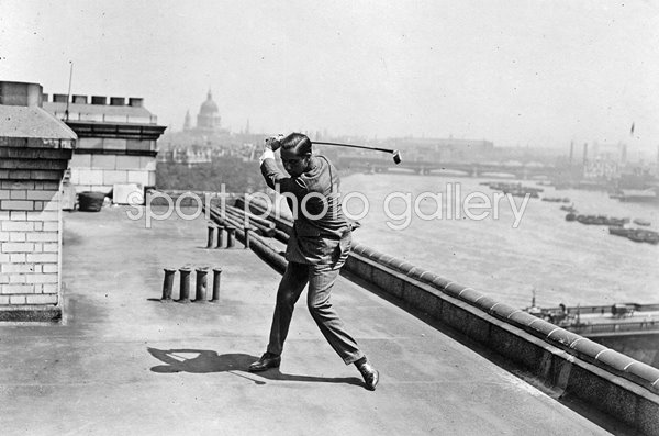 Walter Hagen USA Golfer Savoy Hotel Roof London 1922