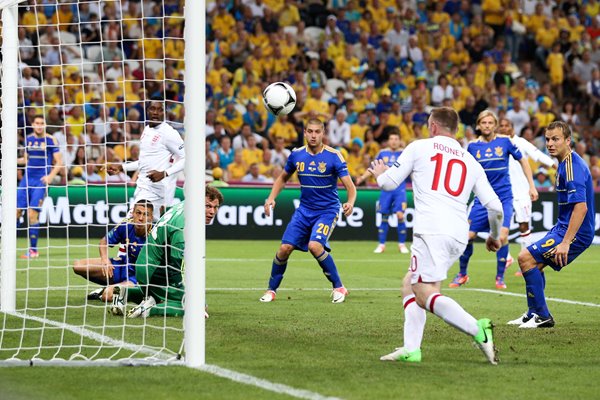 Wayne Rooney scores England v Ukraine EURO 2012