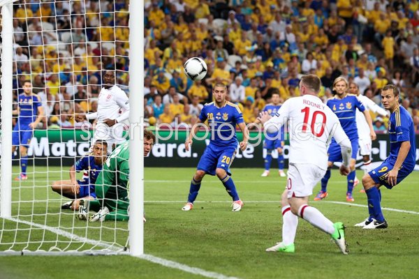 Wayne Rooney scores England v Ukraine EURO 2012