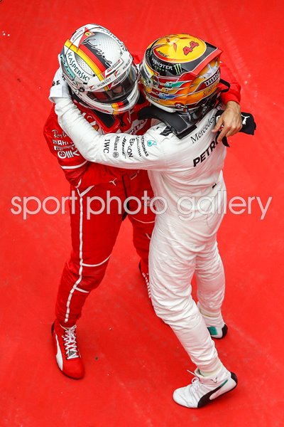 Winner Lewis Hamilton & 2nd Place Sebastian Vettel China GP 2017