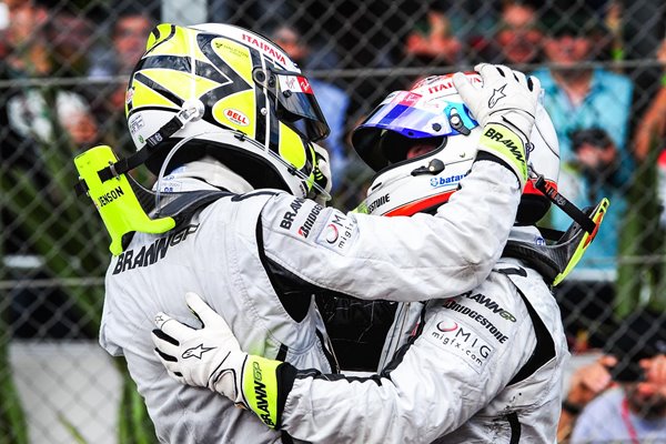 Jenson Button & Rubens Barrichello Brawn GP Brazilian GP 2009