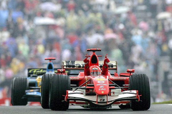 Michael Schumacher Germany & Ferrari wins Chinese GP Shanghai 2006