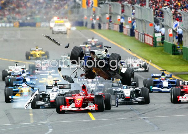 Ralf Schumacher Crash Australian Formula One GP Melbourne 2002