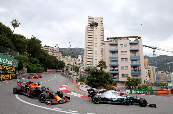 Max Verstappen chases Lewis Hamilton Monaco GP 2019