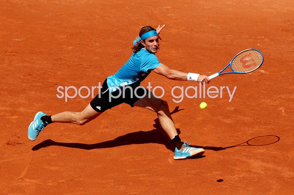 Stefanos Tsitsipas Greece backhand 2019 French Open  