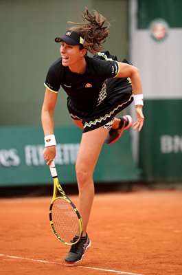 Johanna Konta Great Britain serves French Open Tennis 2019