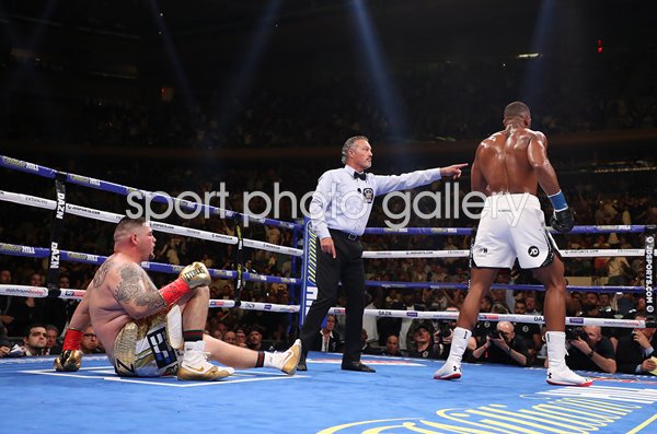 Anthony Joshua knocks down Andy Ruiz Jr. World Heavyweight Fight 2019